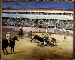 Härät taistelevat. Härkätaistelun esitys. Edouard Manet
