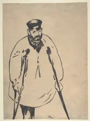 Manet - Mies kainalosauvoilla, 1878