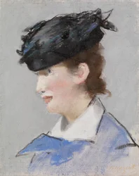 Naisen muotokuva, n. 1882-1883 (pastelli pohjustetulla pellavakankaalla)