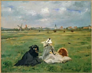 Pääskyset Maalarin äiti ja hänen vaimonsa Berck-sur-Merissä (öljy kankaalle)