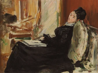 Nuori nainen kirja; Nuori nainen kirjan kanssa, n.1875