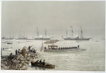 Hallitsijoiden saapuminen Sueziin G. Nicolen Suezin kanavan avajaisissa. 1869