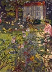 Puutarha Vaucressonissa, 1920 (tempera kankaalle)