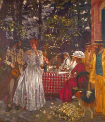 Vasouyn terassi, lounas - Vuillard, edouard (1868-1940) Vasouyn terassi, lounas Öljy kankaalle 1901 National Gallery, Lontoo 218,4x190