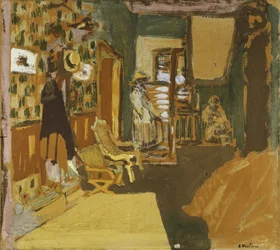 Rouva Hessel käytävässä, n. 1909