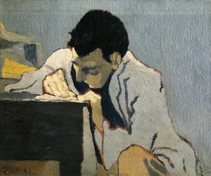 Aurelien Lugne-Poen muotokuva. Edouard VUILLARDin maalaus (1868-1940)