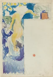 Ohjelmasuunnittelu Théâtre Librelle [recto], c. 1890.
