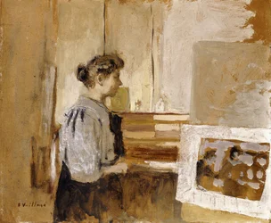 Nainen studiossa, n. 1915
