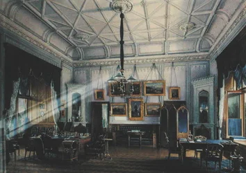 Sininen tutkimus keisari Aleksanteri II:sta (1818-81) Farm Palacessa, 1860 (wc paperilla)