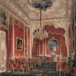 Talvipalatsin sisätilat. Keisarinna Maria Aleksandrovnan buduaari, 1861