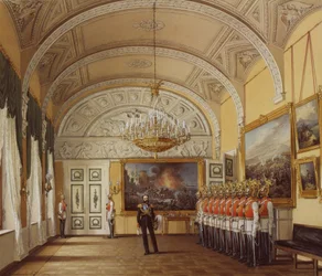 Talvipalatsin sisätilat. Vartiohuone, 1864