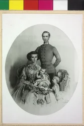 Itävallan keisari perheen kanssa Franz Joseph I