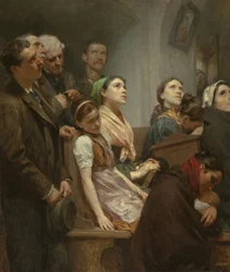 Saarna - saarna - Eduard Lebiedzki (1862-1915). Öljy kankaalle