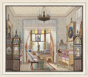 Keisarinna Alexandra Feodorovnan olohuone, Cottage Palace, Pietari, Venäjä