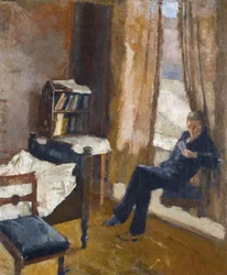 Andreas Reading par Munch, Edvard (1863-1944). Öljy pahville, koko: 57x48, n. 1882, yksityinen kokoelma