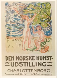 Edvard Munch: Charlottenborg" (litografia): "Den Norske Kunst-Udstilling, Charlottenborg" (litografia).
