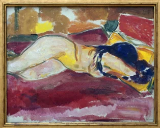 Nude vaippa. Edvard Munchin (1863-1944) maalaus, öljy kankaalle
