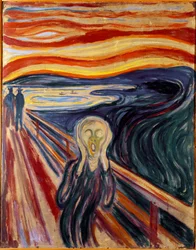Huuto, 1893. Mitat: 83,5 x 66 cm. Oslo, kaupungin taidekokoelmat, Munch-museo (Munch-museo)