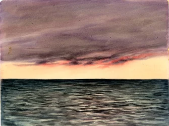 Auringonnousu, 1910 (wc paperilla)