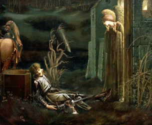 Sir Lancelotin uni Pyhän Graalin kappelissa, 1896