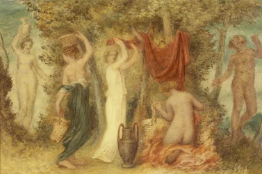 Votive Offerings - Klassinen kohtaus (öljy myllylaudalle)