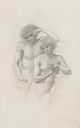 Tutkielma kahdesta miesaktista teosta "Arthur Avalonissa" varten, n. 1885