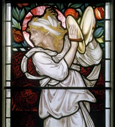 Waterford, St Michael & All Angels, Morris & Co., Edward Burne-Jones, Miriam yksityiskohta, 1872.