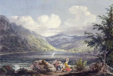Haweswater, Westmoreland, n. 1795 (wc grafiitin päällä kudospaperilla)