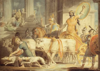 Lycurgus saapuu Ateenaan; ja Theseuksen lähestymistapa Ateenaan,