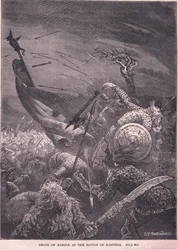 Haroldin kuolema Hastingsin taistelussa 1066 jKr