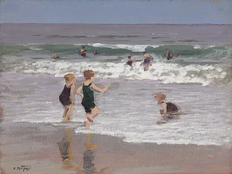 Lapset leikkivät surffailla