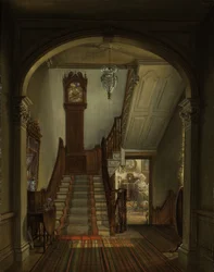 Vanha kello portaikossa, 1868