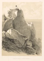 Kuvitettu retki Italiassa voi. II: Muinaiset muurit, Monte Circello, 1846.