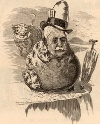 Sarjakuva Ferdinand de Lessepsistä