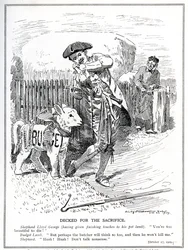 Lloyd George valmistautuu lähettämään "lemmikkikaritsansa", "kansan budjetin", ylähuoneen uhrattavaksi ja tappavaksi, 1909