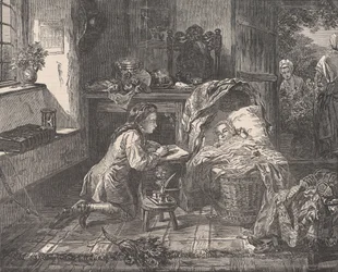 Benjamin Westin ensimmäinen pyrkimys taiteeseen, Illustrated London News, 12. toukokuuta 1849.