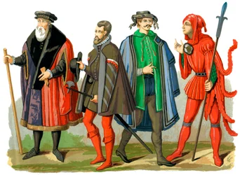 Saksalaisia pukuja, 1400-1500-luku, 1849