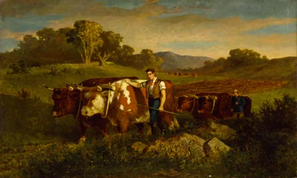 Paimenet lehmien kanssa, 1869.