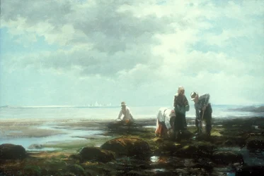 Clam Diggers, noin 1880-luvun puoliväli (öljy kankaalle)