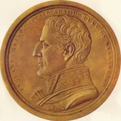 Englannin suuri kapteeni Arthur Duke of Wellington - matkamuistomitali, 1815 1910