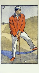 Kesä/heinäkuu, yksityiskohta vuodelta 1931 Golfkalenteri, pubi. 1931