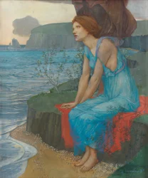 Ariadne Naxoksen saarella (tempera kankaalle)