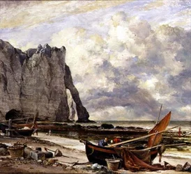 Etretat, ranta kaarella