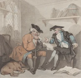 Yliopistokohtaus tai hedelmätön yritys vanhojen neliövarpaiden kukkarolla, 1. elokuuta 1787.