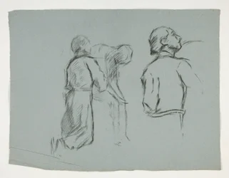 Figuuritutkimuksia Sir Galahadin ritariksi, The Quest of the Holy Graal (15 maalauksen sarja Bostonin yleiselle kirjastolle, valmistui vuonna 1901)