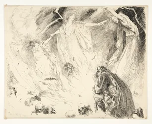 Ensimmäinen ilmestys: Macbeth! Macbeth! Macbeth! varo Macduff., IV näytös, kohtaus 1, Macbeth