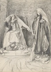 Rebecca ja Rowena, kuvitus Ivanhoeen