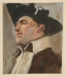 Tutkimus sotilasta: luonnos seinämaalauksesta osavaltion pääkaupunkirakennukseen Harrisburgissa, Pennsylvaniassa, 1902-1911 (valmistaja John Singer Sargent)
