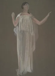 Tuntematon hahmotutkimus seinämaalausprojektia varten Pennsylvanian osavaltion pääkaupunkirakennuksessa, Harrisburg, 1902-1911