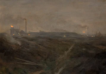 Masuunit, yö (öljy kankaalle)